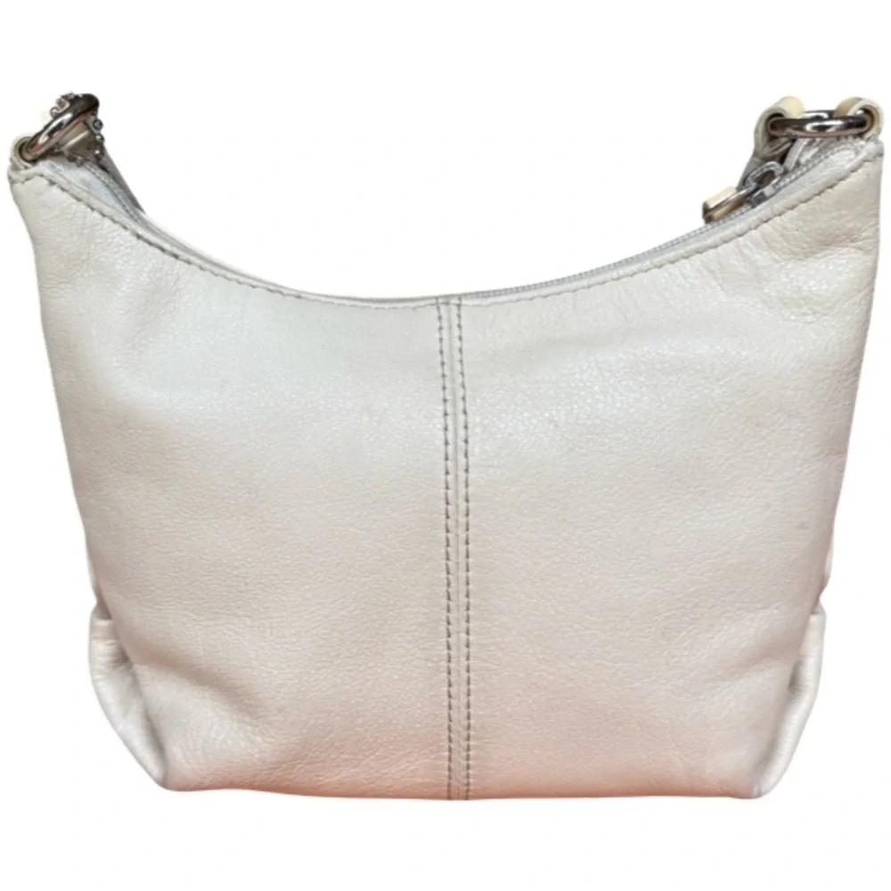 Coach Cream Crossbody Bag with Logo Tag